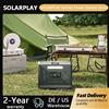 SOLARPLAY Q2501 Centrale elettrica portatile Batteria LiFePO4 da 2160 WH con generatore solare con uscita CA da 2400 W (4800 W) per feste in giardino -