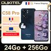 OUKITEL C58 Pro Telefono Portatile - 6,7" - 24Go + 256 Go - 50MP-5150mAh-Smartphone Android 14 - NFC GPS Doppia SIM 4G - Black