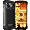 Doogee V Max 5g Telefono robusto 6,58" 120Hz Dimensity 1080 ad alta risoluzione 108Mp Ai Fotocamera principale 12Gb Ram 256Gb Rom 22000Mah - 12Gb+256Gb Black