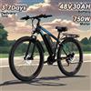 C29 E-Bike 750W motore Brushless 48 v15 * 2AH batteria magnesio lega di alluminio bicicletta elettrica pneumatici da 29 pollici bici elettrica a 21 velocità - black 15*2AH