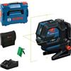 Bosch Professional Laser combinato GCL 12V-50-22 CG (raggio d'azione fino a 50 m con ricevitore, Dual Power, app Levelling Remote, attacco RM 20, GBA 12V 2.0Ah, GAL 12V-40, custodia, L-Boxx 136)