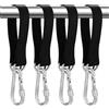 Tenbrachian 4 Set Cinghie per Amaca All'aperto, 30 cm x 25 mm Kit di Fissaggio per Amaca, Fissaggio per Altalena Amache da Campeggio, con 4 Moschettoni, 4 Anelli a D, Contiene Fino a 200kg