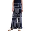 TOM TAILOR Pantaloni da Donna Loose Fit Palazzo, 35284 - Design Geometrico Blu Marino, 34W x 32L