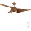 Cecotec Ventilatore da Soffitto con Luce EnergySilence Aero 5290 BlackWood. Motore DC 40W, 3 pale 132cm, Lampada a LED 18W, 3 tonalità, Telecomando, Timer, 6 velocità, Estate/Inverno, Design elegante