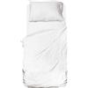 hermet Set Lenzuolo Singolo Microfibra, Bianco, Completo Letto, Lenzuolo Sopra, Lenzuolo Con Angoli, Federa, Winner