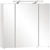 Schildmeyer - Armadietto a specchio, pannello truciolare rivestito in resina melamminica, bianco, 70 x 16 x 75 cm