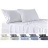 Todocama Set di lenzuola da 4 pezzi, lenzuolo con angoli elasticizzati - sopra - due federe da 50 x 80 cm. (letto 90-90 x 190/200 cm, bianco)