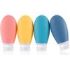LIYUABU Bottiglie da viaggio silicone,100ml a prova di perdite ricaricabili per dimensioni di viaggio vuote portatili accessori per articoli da toeletta per il condizionatore di shampoo,balsamo,lozione