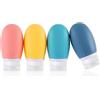LIYUABU Bottiglie da viaggio silicone,60ml a prova di perdite ricaricabili per dimensioni di viaggio vuote portatili accessori per articoli da toeletta per il condizionatore di shampoo,balsamo,lozione
