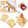 Mamabrum Set Colazione in Legno per Bambini - Gioco di Pappa con Accessori da Cucina per Piccoli Chef, Include Tagliere e Alimenti in Legno
