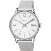 Breil Orologio TW1561 UOMO CONTEMPO quadrante MONO-COLORE BIANCO movimento SOLO TEMPO - 3 LANCETTE QUARZO e BRACCIALE ACCIAIO ARGENTO