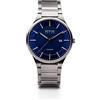 BERING Solar 15239-777 Orologio da polso da uomo, cassa in titanio color argento da 39 mm e quadrante blu, cinturino in titanio con elementi in titanio, 10 ATM