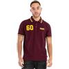 Lonsdale Hellister Polo, Oxblood/Yellow, S Uomo, 117545