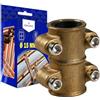 MONTERAL Rame Fascetta Stringitubo Diametro 15 mm in Ottone - MONTERAL