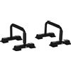 HOMCOM Set 2 Barre per Dip in Acciaio con Impugnatura in EPE Antiscivolo, 36x25x20 cm, Nero