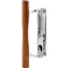 Prime-Line C 1148 - Maniglia cromata per porta scorrevole, 16,5 cm, struttura pressofusa, placcata, tirante in legno, confezione da 1, 16,5 cm
