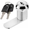 KeyMet Serratura a leva per armadio, 25 mm, cilindro universale per mobili, serratura cassetta delle lettere, diametro 19 mm