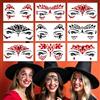 FACEGEM LONDON Gemme adesive glitterate per il viso, per festival, rave party, body make up (9 pezzi, rosso-A)