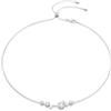 Swarovski Constella Collana, Gioiello con Crystal Pearls e Zirconia Bianchi, Taglio Round, Chiusura con Meccanismo a Scorrimento, Placcatura in Tonalità Rodio, 38-48 cm, 0,9 x 4,4 cm