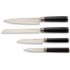 ECHTWERK Set di coltelli in damasco, 4 pezzi, coltello da chef/cucina, coltello Santoku/giapponese piccolo, coltello da spelucchino/verdura, coltello da pane con lama seghettata