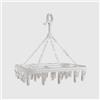 La Briantina Furbo Big 24 Pinze - Appendibiancheria Rettangolare con Gancio, per Intimo e Piccoli Capi 31,5 x 25 cm, Plastica e Ferro