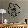 Wallity Hanah Home Elegante accessorio decorativo da parete in metallo, nero, 33 x 33 cm, 100% metallo, spessore 1,5 mm, perfetto per la decorazione domestica moderna e l'esposizione artistica
