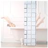 Relaxdays Tenda a Rullo Square, Impermeabile, Vasca & Doccia, Montaggio a Soffitto, 60x240 cm, Semitrasparente, Acciaio, 240 x 60 x 5 cm
