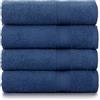 Tuiste Set di Asciugamani Blu Navy, Super Assorbenti, Asciugamani Mani, Perfezionare per Hotel & Spa - Massima Morbidezza, Cotone, 4 Pezzi Asciugamani Bagno Viso Blumarine Blu Ovio Elettrico, 50x90cm