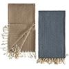 Tuiste Telo Mare Beige - Blu Petrolia, Asciugamani Mare Grande Antisabbia, Asciugamani Spiaggia, 2 Pezzi Telo Mare Spugna, Uomo E Donna Telo Cotone Mare, Telo Mare Sottile Da Viaggio, 100x180cm