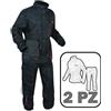 A-Pro Tuta da motociclista, impermeabile, colore nero, 3XL