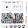 ywchoshe 100 Pz Kit Riparazione Cielo Auto, Puntine per Cielo Auto, Bottoni Vite Rivetti Pulsante per Riparazione Tetto Interno Automobile Tessuto Cielo Autos, con Perni/Cacciavite/Metro a Nastro ecc(Grigio)