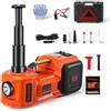 GJCrafts Cric idraulico elettrico 5T, 12 V, 180 W, con pompa gonfiabile e luce LED, 150 - 540 mm, cric per auto, SUV, berlina, MPV, camion, cambio pneumatici, riparazione garage