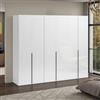 DEGHI Armadio battente 300x223h cm 6 ante con soft close bianco laccato lucido - Arsita