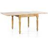 CASAMATA STYLING & DESIGN Casamata - Tavolo Da Pranzo In Legno Massello Di Mango, Country In Diverse Misure E Colori, Allungabile Quadrato Piano Naturale (Naturale, 180x90 cm)