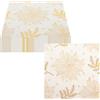 CEILIWEN 60 tovaglioli usa e getta con foglia d'oro, 33 cm x 33 cm, bianco e oro, carta, 1 velo