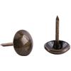 Walfront 100Pz Generico Rotondo a Testa Larga Chiodo, Liscio/Margherita/Quadrato/Prugna Chiodo per il Pacchetto di Decorazione del Sofà(Liscio 11 × 17mm)