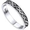 FOCALOOK Anello Infinito Argento 925 Vintage per Donna, Misura 17 Fedina