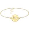 Sofia Milani - Bracciale da Donna in Argento 925 - Placcato Oro con Pietra Zircone - Ciondolo a Sole Cerchio - B0380