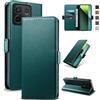 Yunubeyii Cover Libro per Xiaomi Redmi Note 13 Pro 5G - [Blocco RFID] Luxury PU Leather Portafoglio Card Holder Magnetic Phone Custodia con Kickstand, Cover Protettiva Antiurto, Verde