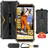 Ulefone Armor X12 Pro Smartphone Rugged, 8GB+64GB/256GB Telefono Indistruttibile! Octa Core 4G Dual SIM Android 13, IP68K Cellulare Robusto, 4860mAh, 13MP+8MP, 5.45'' HD+, GPS, NFC, Face ID, Arancia