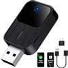Ketliyaze Adattatore wireless CarPlay 2 in 1 e auto wireless Android, nuova funzione pulsanti per cambiare rapidamente telefoni, connessione automatica, USB A/Type-C plug and play, supporta iOS 10+ e Android 11