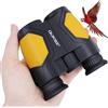 QUNSE 12x25 Compatto Binocolo con Oculare Grande per Adulti e Bambini, Mini binocolo compatto per Birdwatching, Teatro, Concerti, Caccia e Sport