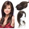 Nexyshe Topper per capelli da donna, 35,6 cm, per diradare i capelli castani con riflessi con clip, frangia 12,7 x 14 cm, per donne con capelli sottili