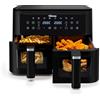 Tristar Friggitrice ad Aria Doppio Cestello, 9 L, 10 Programmi, Display Digitale, Finestre di Controllo, Senza PFAS, Cottura Sana Senza Olio, 2500 W, FR-9429
