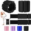 Passer Pesi per Polsi e Caviglie Regolabili per Donna Uomo Set di 2 (0,5 kg ciascuno) - 1kg Polsiere Pesi Braccia per Palestra, Pilates, Yoga, Jogging, Danza, Nuotare - Nero