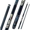 KONLLEN Bastone Professionale per Stecca da Biliardo in Fibra di Carbonio, 147,3 cm, per Adulti, Tecnologia in Carbonio, Bassa deflessione, con Punta da 12,5 mm (Facile da Controllare, PRO Taper,