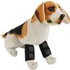 Zerodis 1 Paio di Protezioni per Polsi per Gambe Anteriori per Cani, Ginocchiere per Ginocchiere Supporto Carpale unguento Protezione per Gomiti in ordito per Cani da Compagnia con lesioni da artrite Nero(S)
