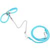 HEEPDD Guinzaglio Criceto Imbracatura Regolabile Blu, Corda Cotone Catena Metallo 80cm, Pettorina per Porcellini India Cincillà Furetto, Apertura a Scatto da 5kg Non Soffoca Animali sotto 800g