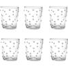 Zafferano Set 6 bicchieri da festa con pois bianchi da 230 ml