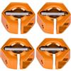 Dilwe Adattatori per mozzi ruota esagonali, 12 mm universale per auto HSP 1/10 Scale RC(7mm, arancione)